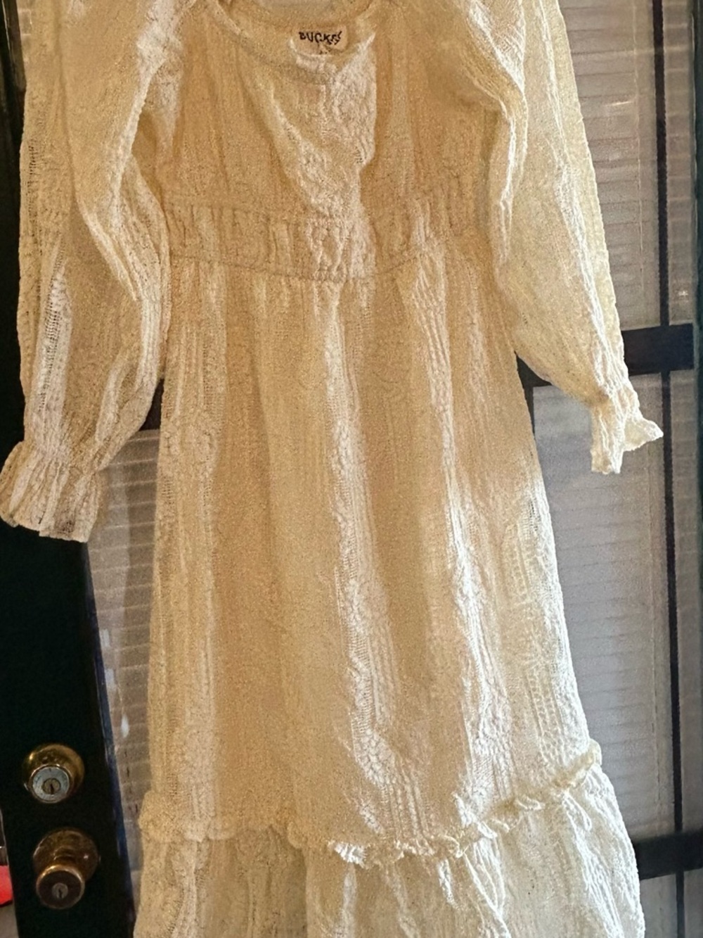 Bucket List  Dress, Vintage Style,  Victorian, Boho, Lace Maxi  Size Medium